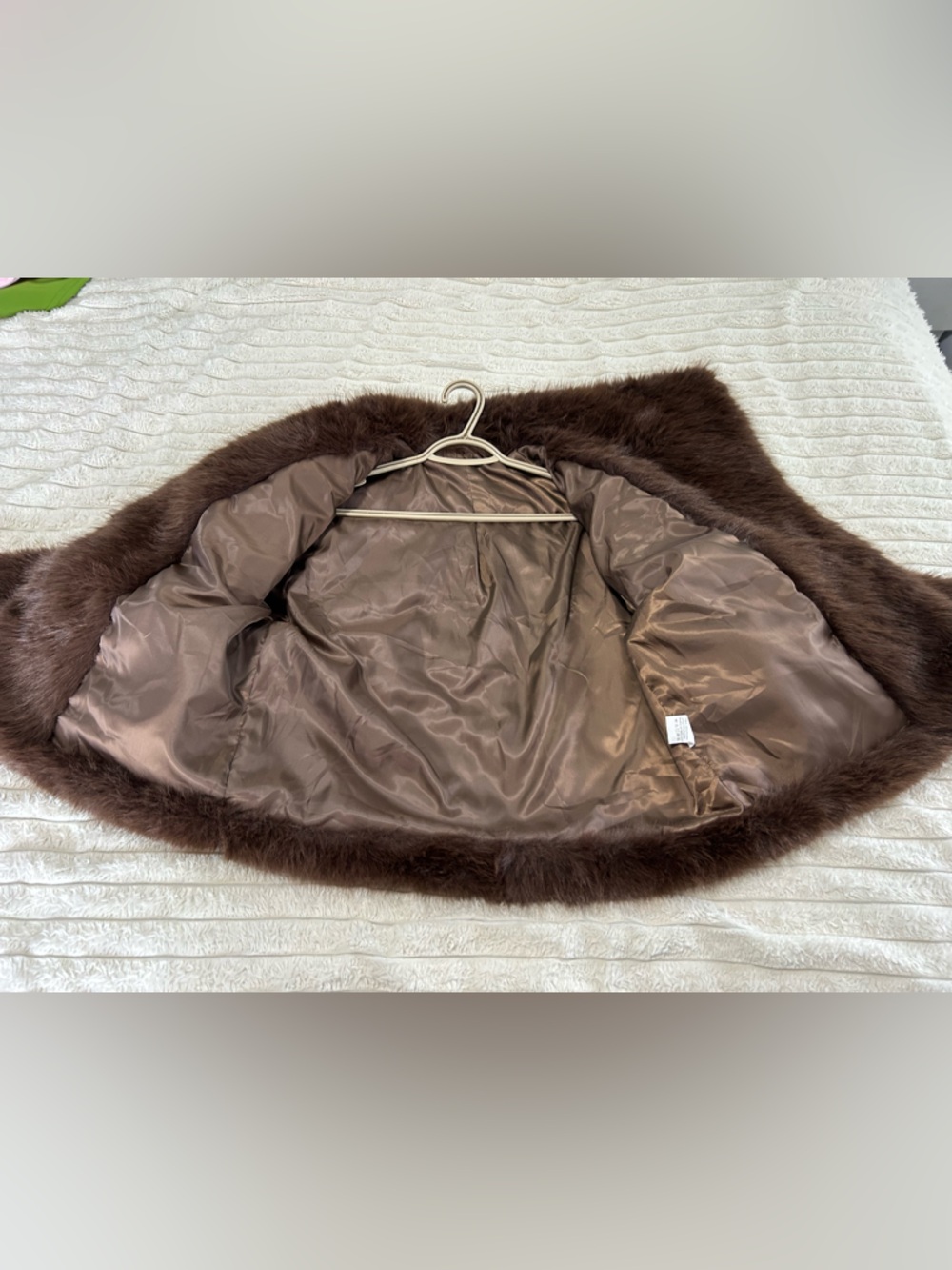 New Brown Faux Fur Coat - Picture 9 of 11